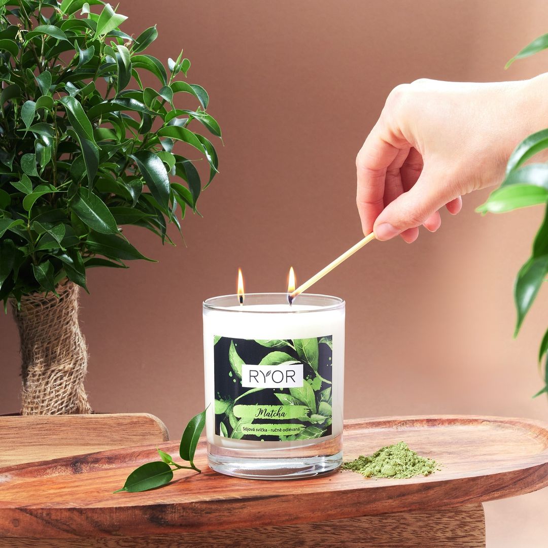 Svíčka velká - Matcha - galerie #2